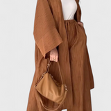 Caspian Conjunto Relajado de Dos Piezas con Kimono Largo