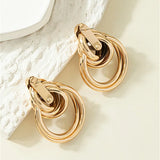 Pendientes Aros Dorados entrelazados