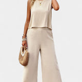 Lavinia Conjunto Boho de Top y Shorts en Lino y Algodón