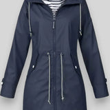 Chaqueta de Lluvia Impermeable Aria Estilosa para Uso Diario