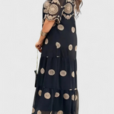Cathy Vestido de Verano Elegante de Malla con Diseño Hueco y Corte Fluido