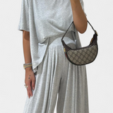 Trista Conjunto Casual de Top Suave y Pantalones de Pierna Ancha