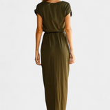 Clarissa Vestido Midi Envolvente con Abertura Lateral