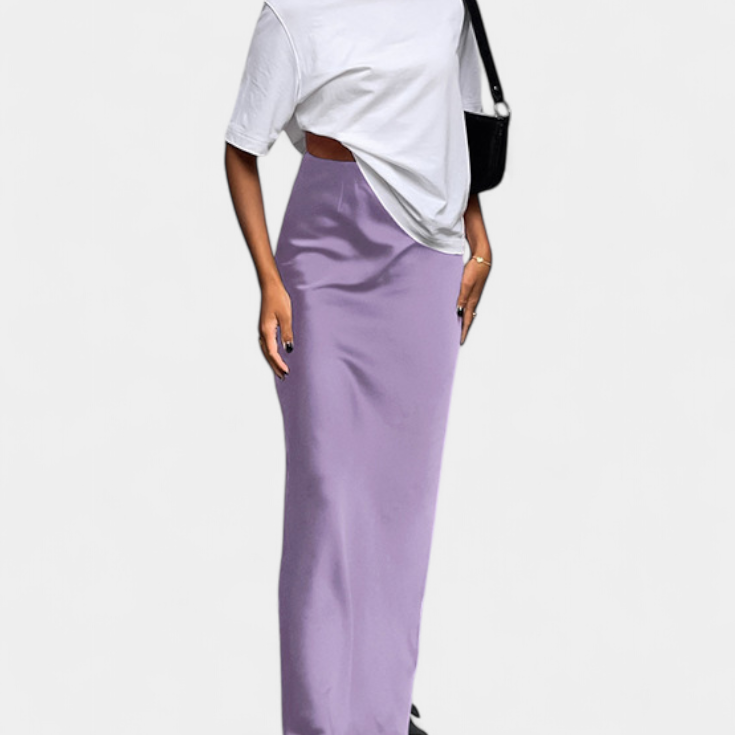 Fable Falda Maxi Utility de Diseño Liso y Estilo Pulido