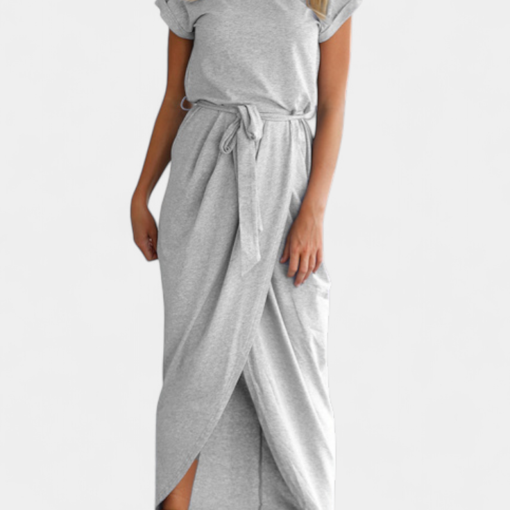 Clarissa Vestido Midi Envolvente con Abertura Lateral