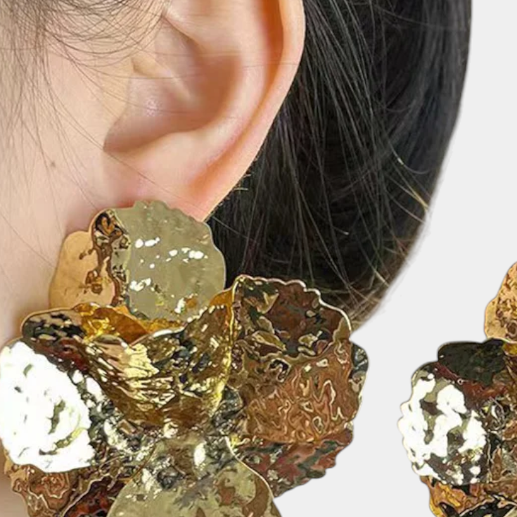 Pendientes Brillantes en Forma de Flor