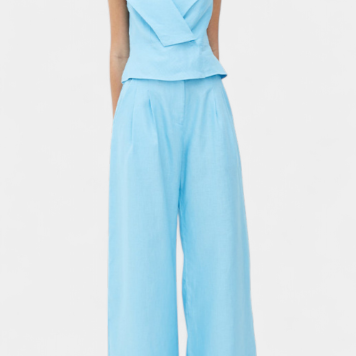 Hayden Conjunto Top Asimétrico y Pantalón Palazzo